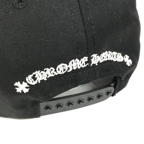 CHROME HEARTS CH logo Bicolor hat cap baseball cap cotton / polyester Black/gray - Picture 8 of 15